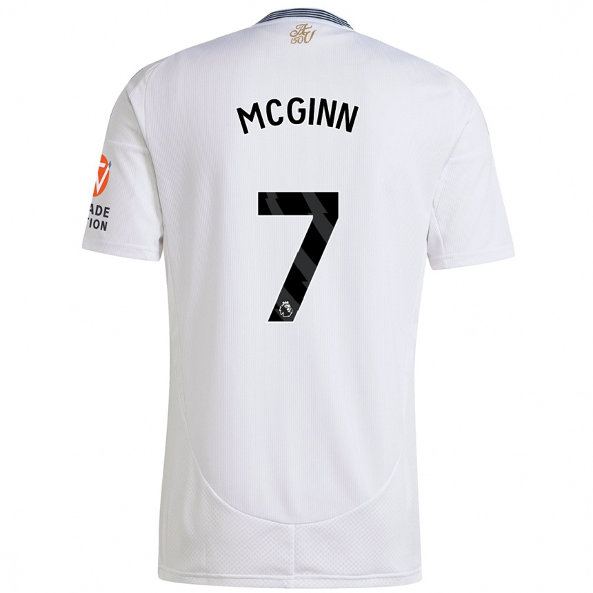 Women Football John Mcginn #7 White Away Jersey 2024/25 T-Shirt Za