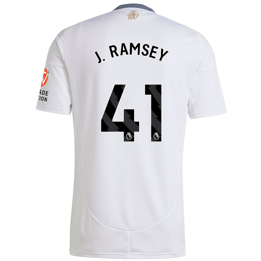 Women Football Jacob Ramsey #41 White Away Jersey 2024/25 T-Shirt Za