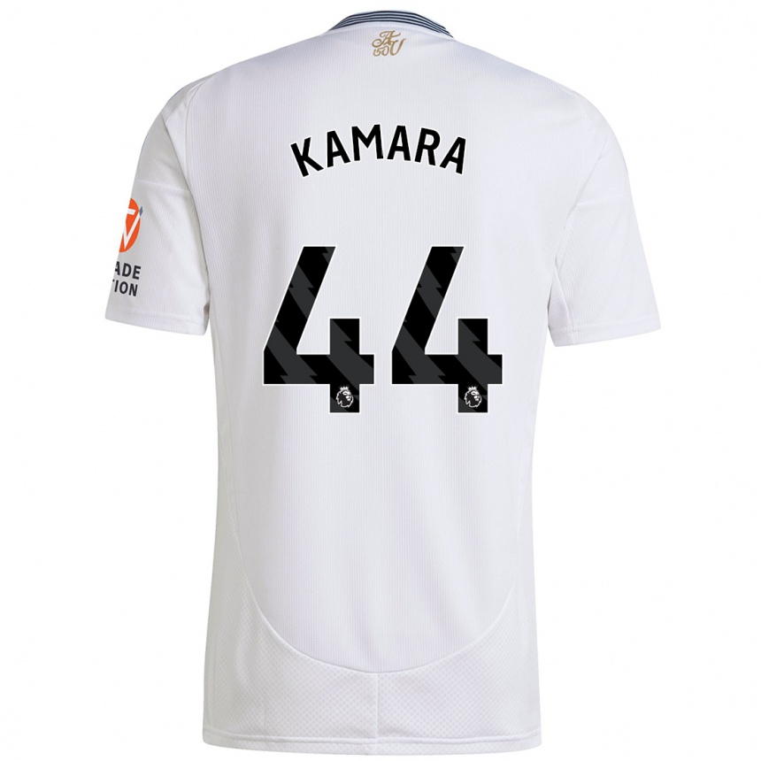 Women Football Boubacar Kamara #44 White Away Jersey 2024/25 T-Shirt Za