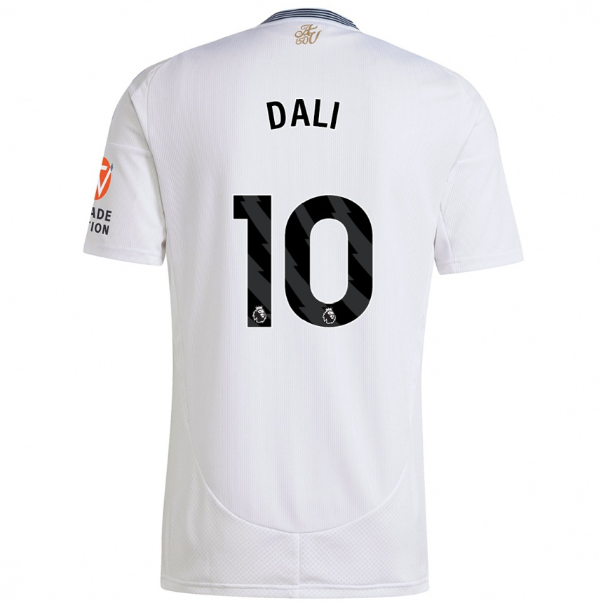 Women Football Kenza Dali #10 White Away Jersey 2024/25 T-Shirt Za