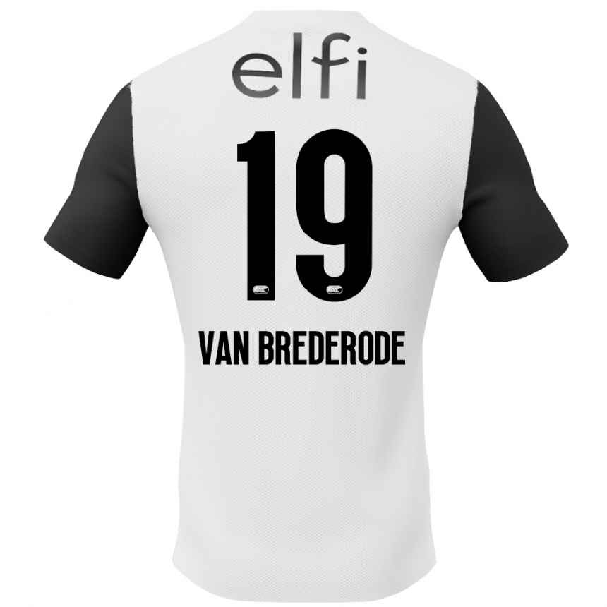 Women Football Myron Van Brederode #19 White Black Away Jersey 2024/25 T-Shirt Za