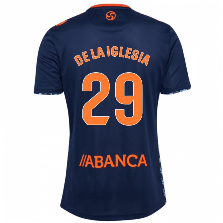 Women Football David De La Iglesia #29 Navy Blue Away Jersey 2024/25 T-Shirt Za