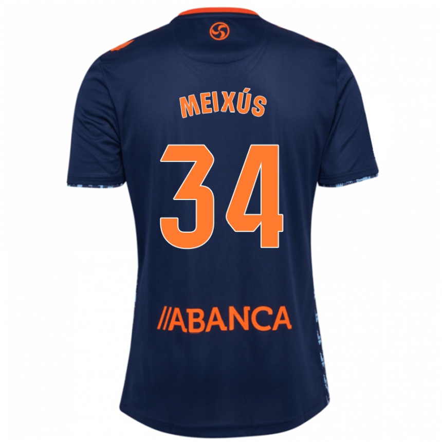 Women Football Pablo Meixús #34 Navy Blue Away Jersey 2024/25 T-Shirt Za