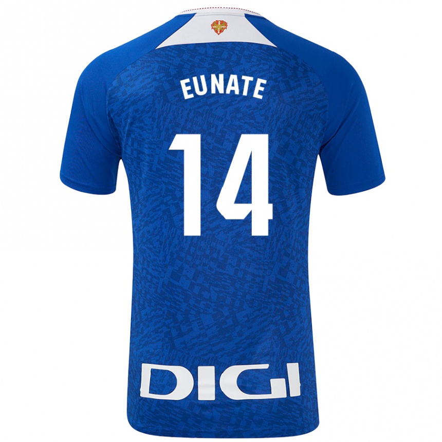 Women Football Eunate Arraiza Otazu #14 Royal Blue Away Jersey 2024/25 T-Shirt Za