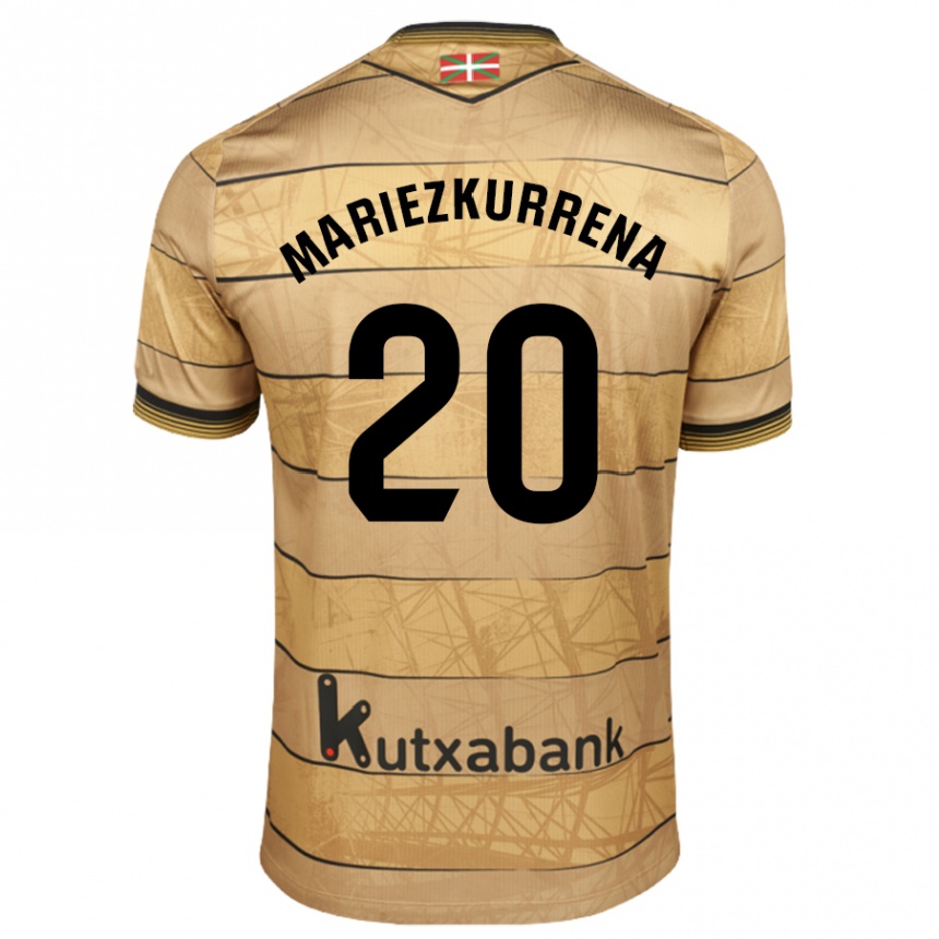 Women Football Arkaitz Mariezkurrena #20 Brown Away Jersey 2024/25 T-Shirt Za