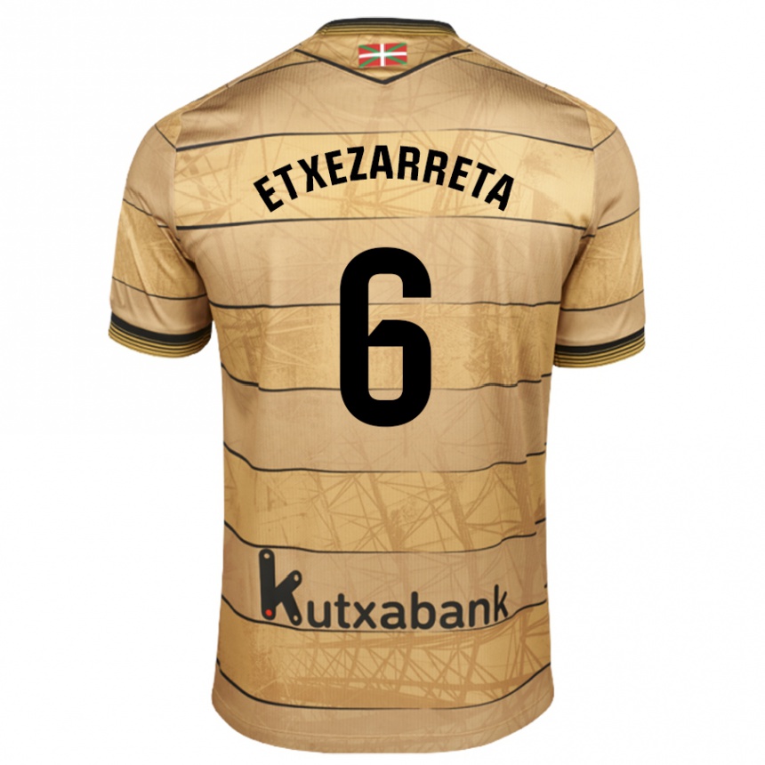 Women Football Ane Etxezarreta Aierbe #6 Brown Away Jersey 2024/25 T-Shirt Za