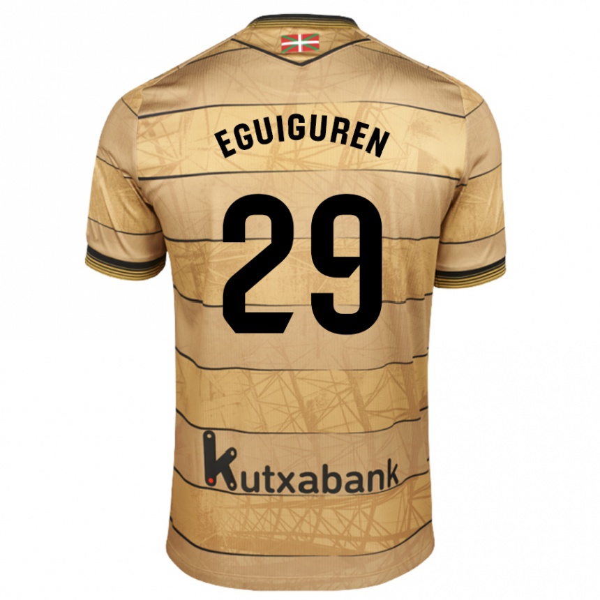 Women Football Intza Eguiguren Beraza #29 Brown Away Jersey 2024/25 T-Shirt Za