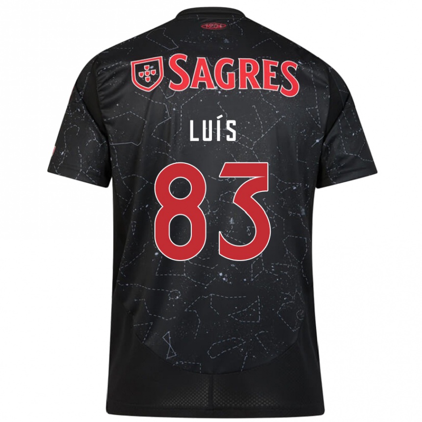 Women Football Rafael Luís #83 Black Red Away Jersey 2024/25 T-Shirt Za