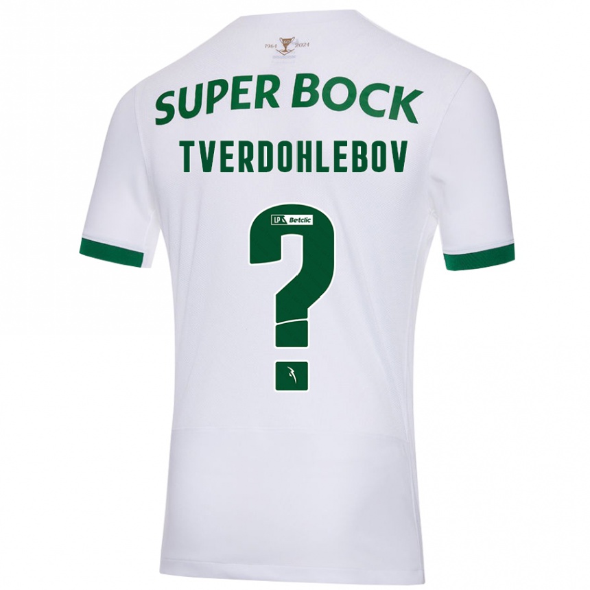 Women Football Alex Tverdohlebov #0 White Green Away Jersey 2024/25 T-Shirt Za