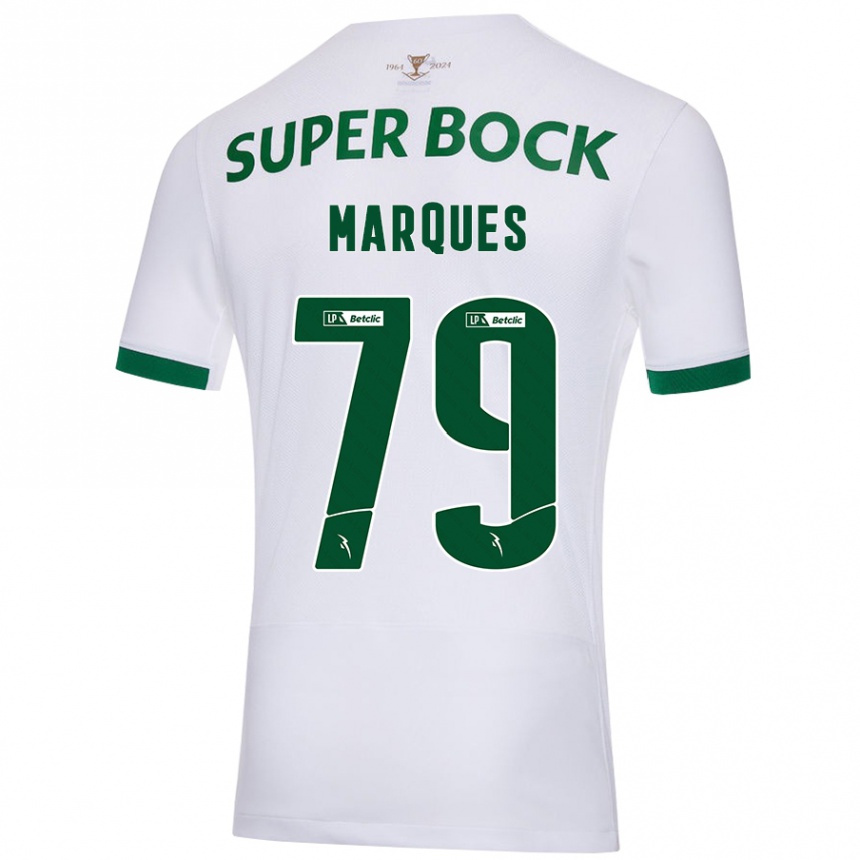 Women Football Rodrigo Marquês #79 White Green Away Jersey 2024/25 T-Shirt Za