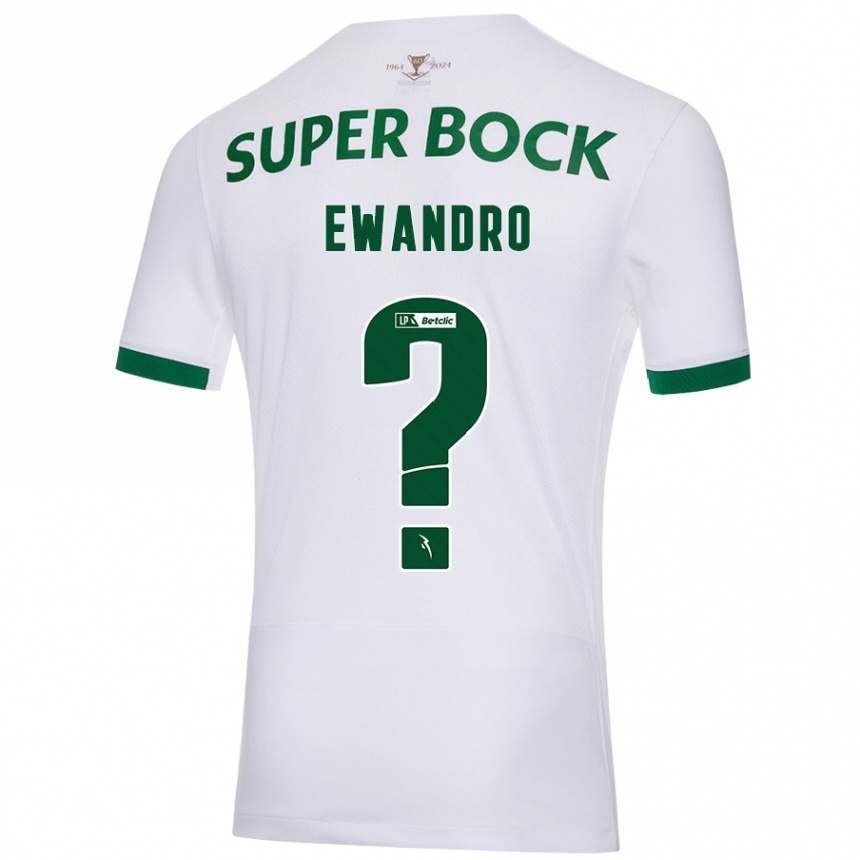 Women Football Ewandro #0 White Green Away Jersey 2024/25 T-Shirt Za