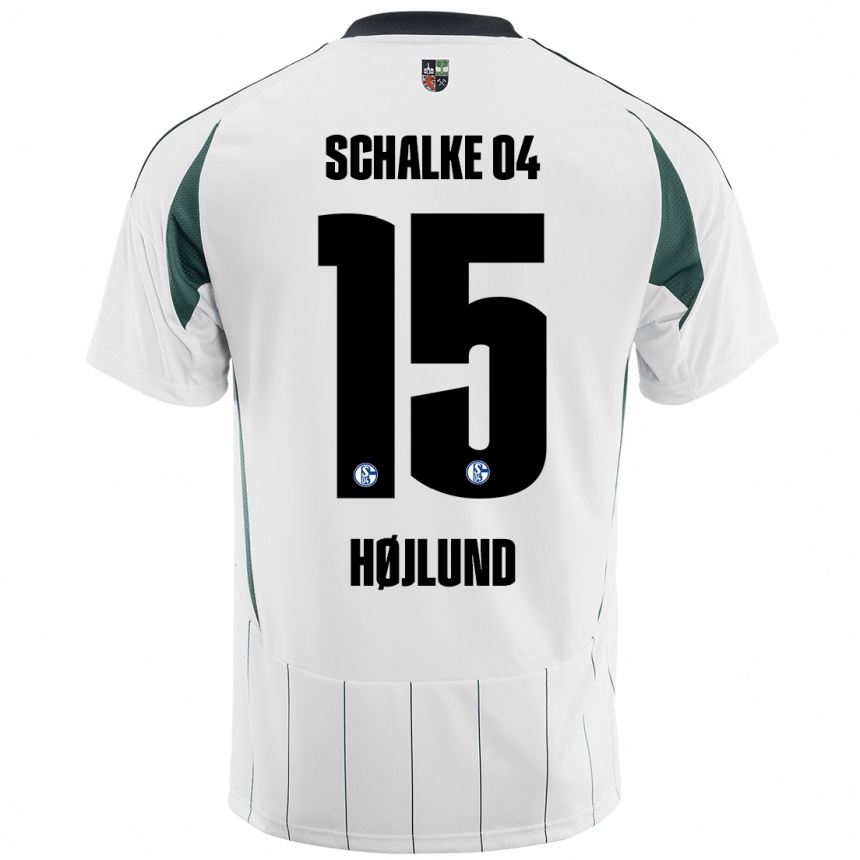 Women Football Emil Højlund #15 White Green Away Jersey 2024/25 T-Shirt Za