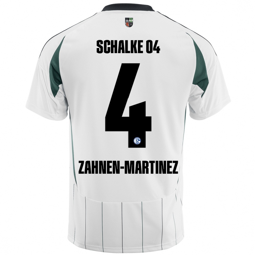 Women Football Pablo Zahnen-Martinez #4 White Green Away Jersey 2024/25 T-Shirt Za