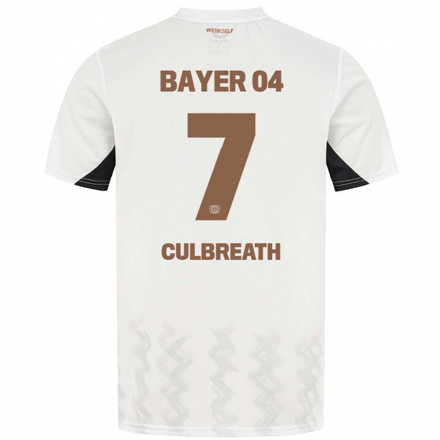 Women Football Montrell Culbreath #7 White Black Away Jersey 2024/25 T-Shirt Za