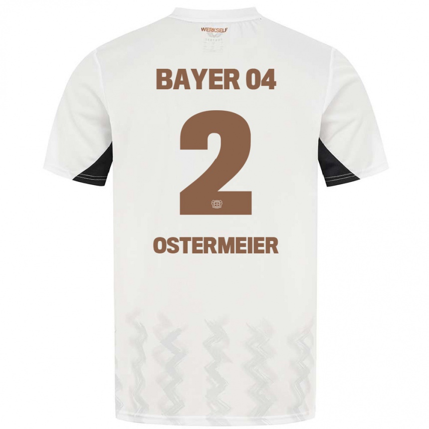 Women Football Selina Ostermeier #2 White Black Away Jersey 2024/25 T-Shirt Za