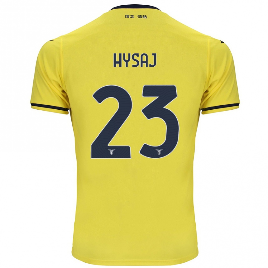 Women Football Elseid Hysaj #23 Yellow Away Jersey 2024/25 T-Shirt Za