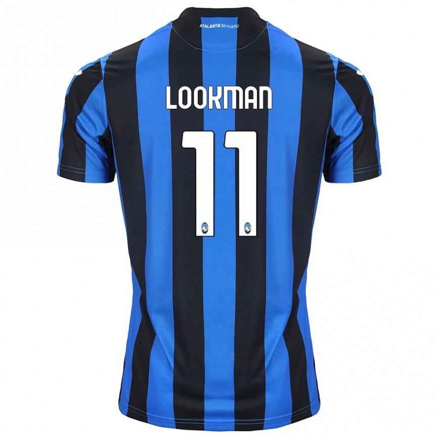 Kids Football Ademola Lookman #11 Blue Black Home Jersey 2024/25 T-Shirt Za