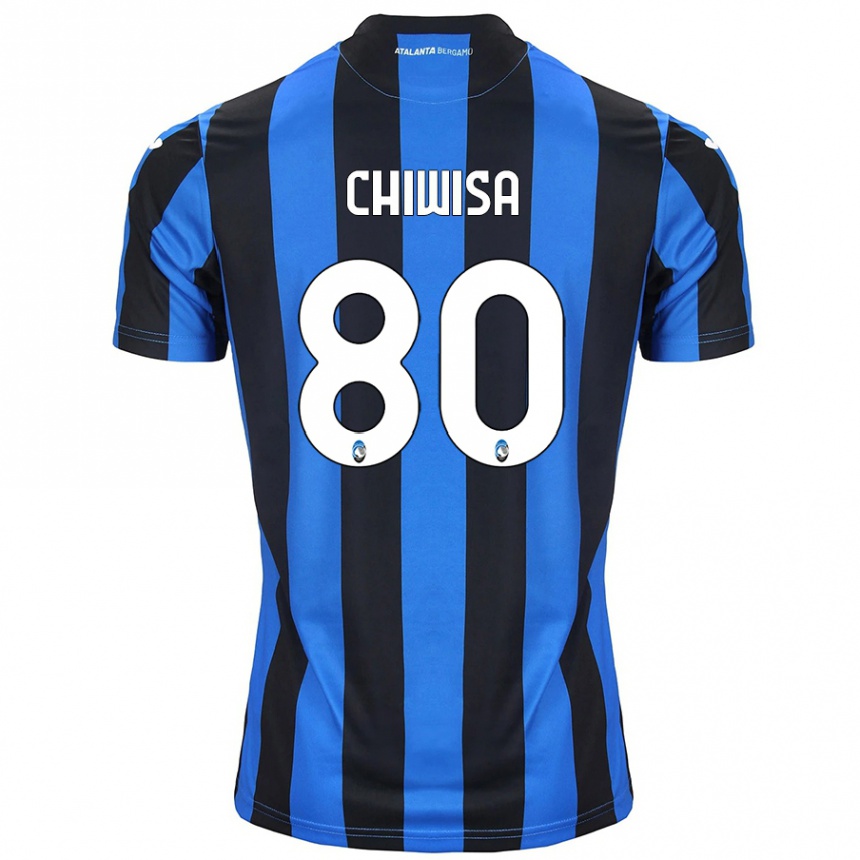 Kids Football Mannah Chiwisa #80 Blue Black Home Jersey 2024/25 T-Shirt Za