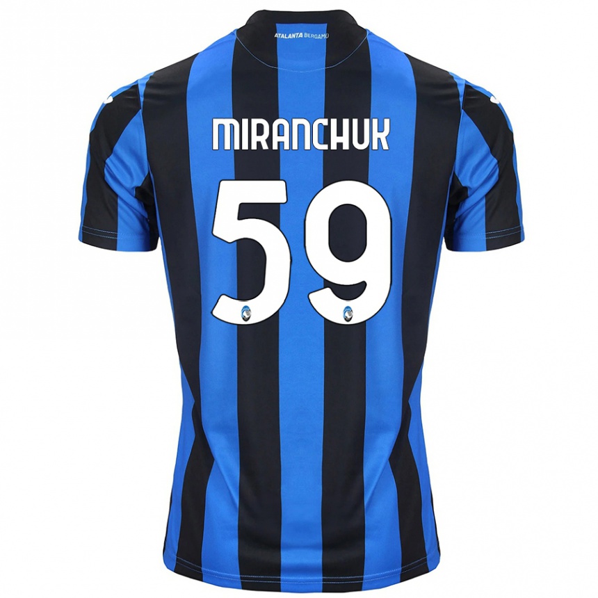 Kids Football Aleksey Miranchuk #59 Blue Black Home Jersey 2024/25 T-Shirt Za