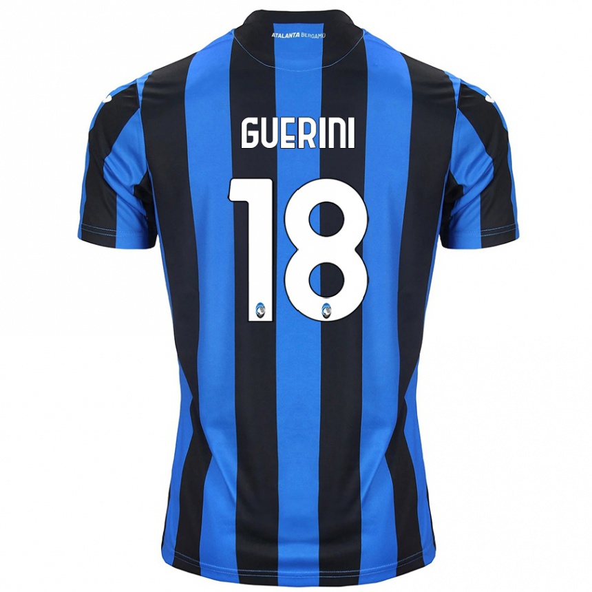 Kids Football Alessio Guerini #18 Blue Black Home Jersey 2024/25 T-Shirt Za