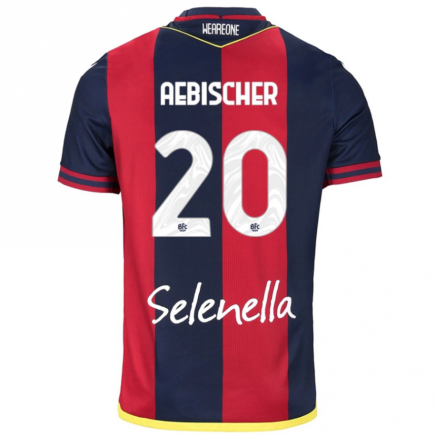 Kids Football Michel Aebischer #20 Red Royal Blue Home Jersey 2024/25 T-Shirt Za