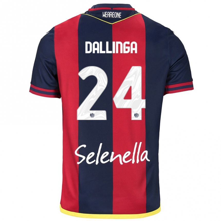 Kids Football Thijs Dallinga #24 Red Royal Blue Home Jersey 2024/25 T-Shirt Za