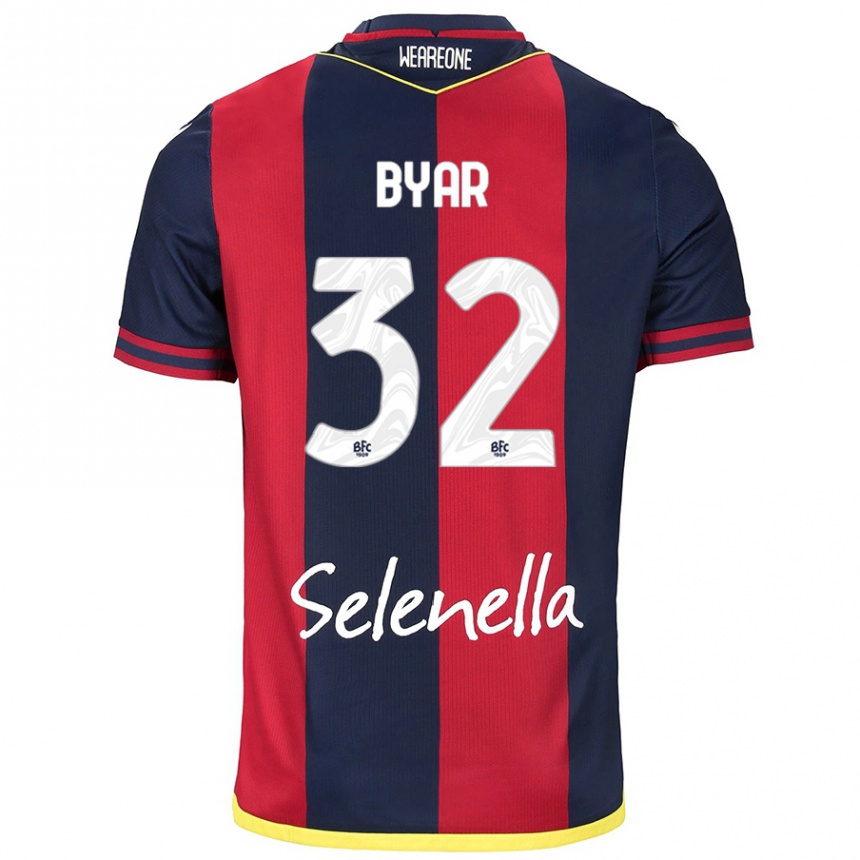 Kids Football Naïm Byar #32 Red Royal Blue Home Jersey 2024/25 T-Shirt Za