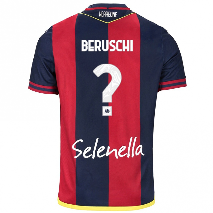 Kids Football Diego Beruschi #0 Red Royal Blue Home Jersey 2024/25 T-Shirt Za