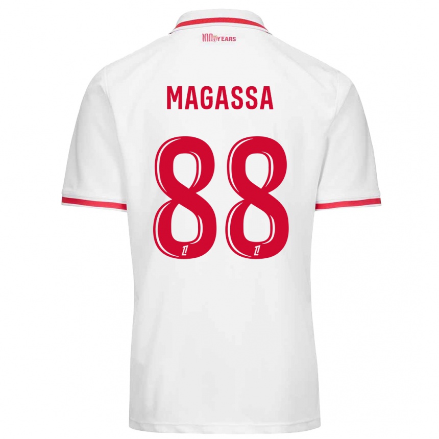 Kids Football Soungoutou Magassa #88 White Red Home Jersey 2024/25 T-Shirt Za