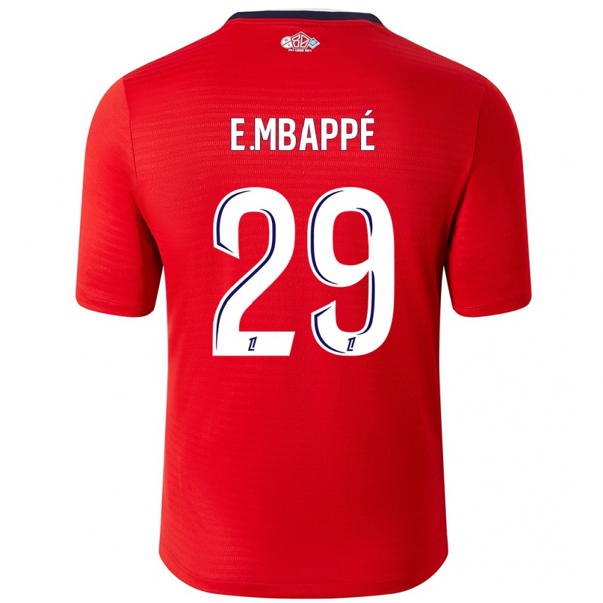 Kids Football Ethan Mbappe #29 Red White Home Jersey 2024/25 T-Shirt Za