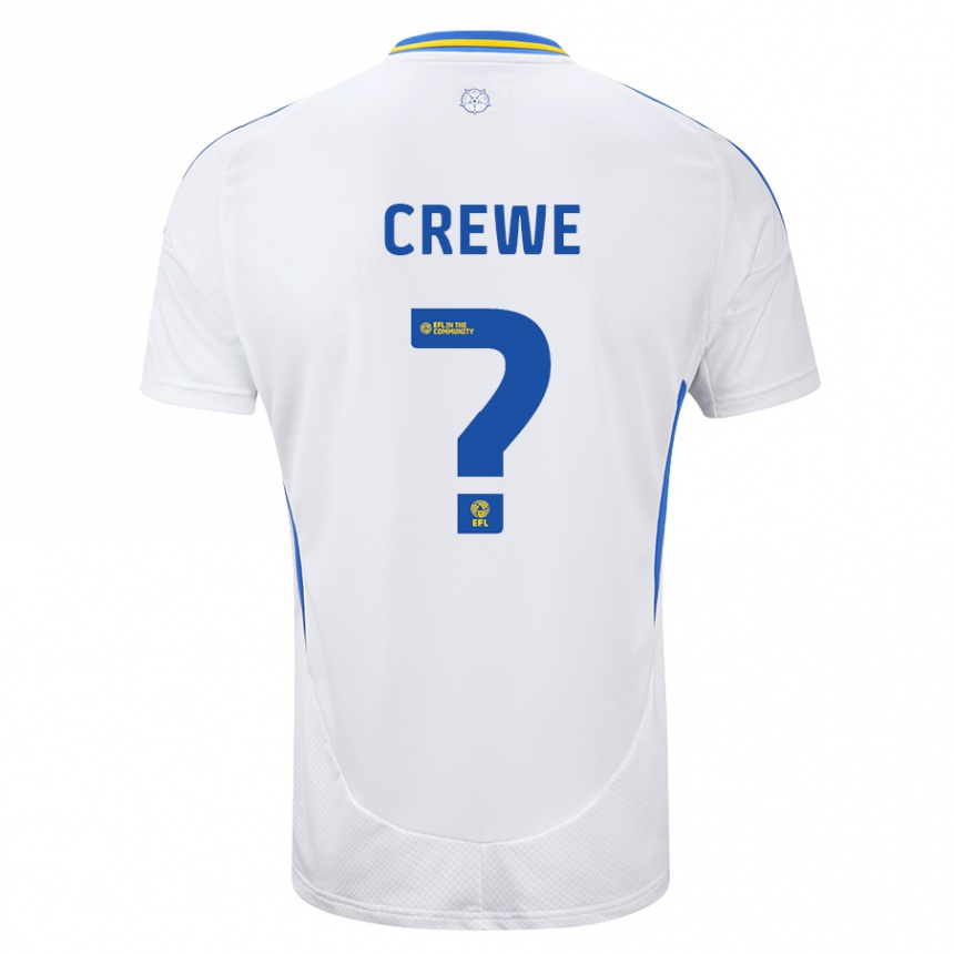 Kids Football Charlie Crewe #0 White Blue Home Jersey 2024/25 T-Shirt Za