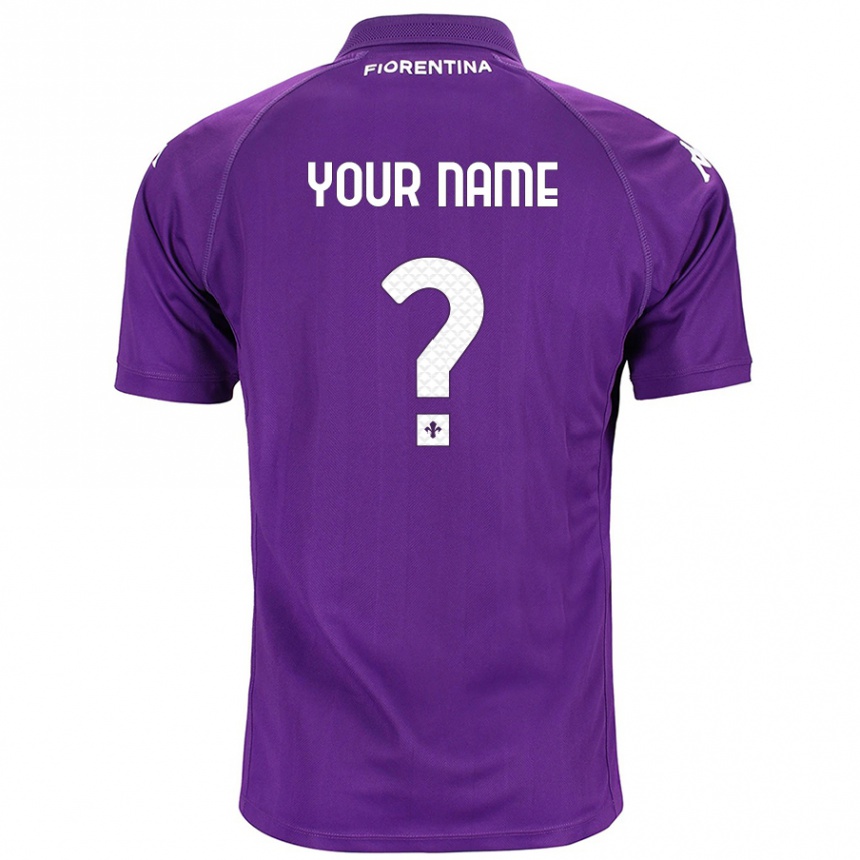 Kids Football Your Name #0 Purple Home Jersey 2024/25 T-Shirt Za