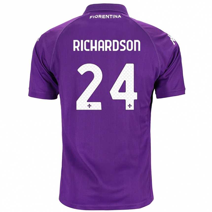 Kids Football Amir Richardson #24 Purple Home Jersey 2024/25 T-Shirt Za