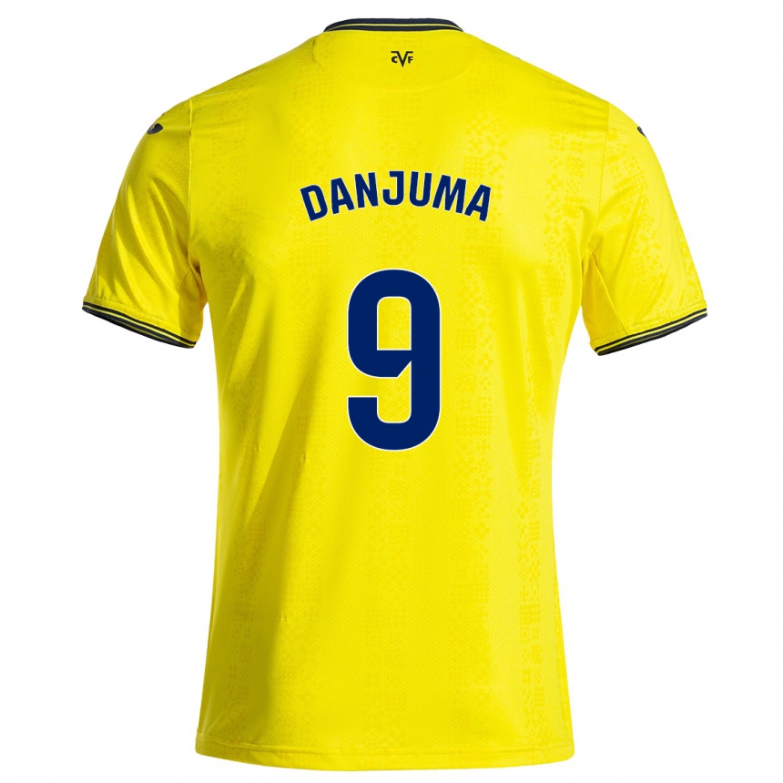 Kids Football Arnaut Danjuma #9 Yellow Black Home Jersey 2024/25 T-Shirt Za