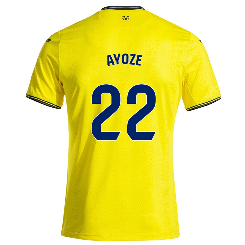 Kids Football Ayoze Pérez #22 Yellow Black Home Jersey 2024/25 T-Shirt Za