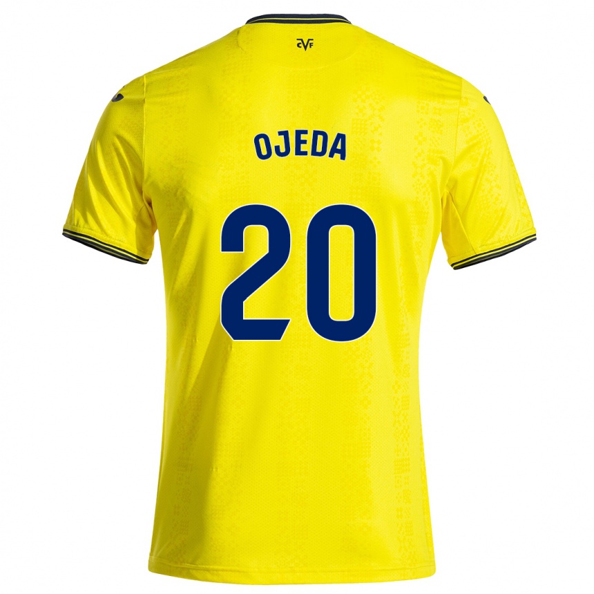 Kids Football Thiago Ojeda #20 Yellow Black Home Jersey 2024/25 T-Shirt Za