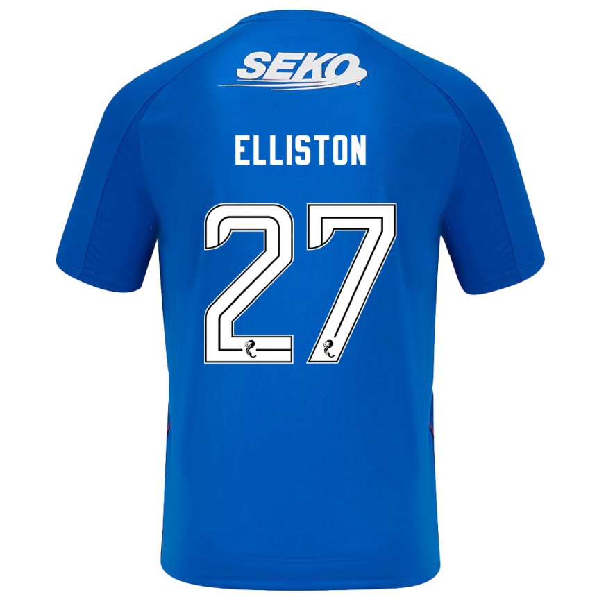 Kids Football Maddie Elliston #27 Dark Blue Home Jersey 2024/25 T-Shirt Za