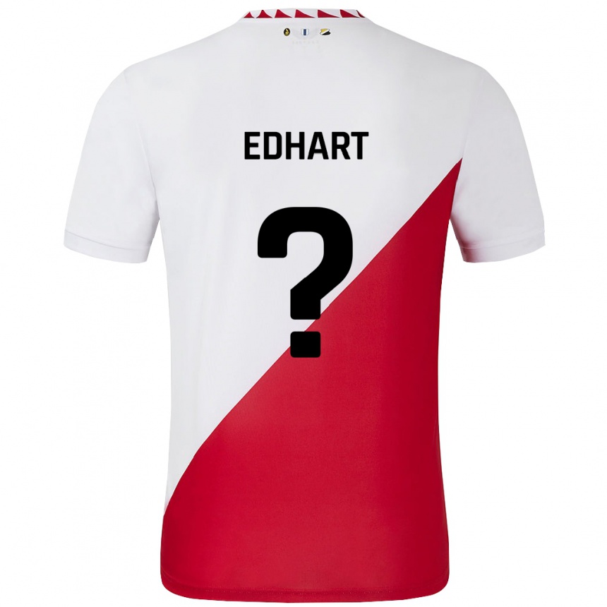 Kids Football Lynden Edhart #0 White Red Home Jersey 2024/25 T-Shirt Za