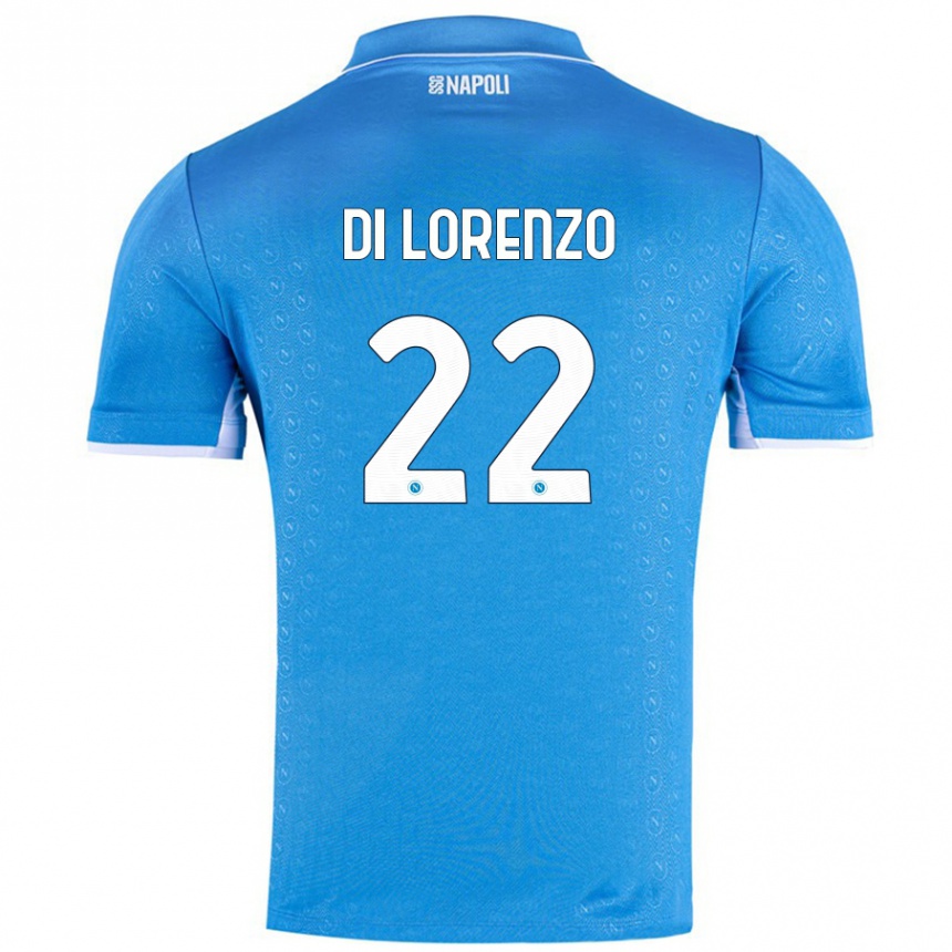 Kids Football Giovanni Di Lorenzo #22 Sky Blue Home Jersey 2024/25 T-Shirt Za