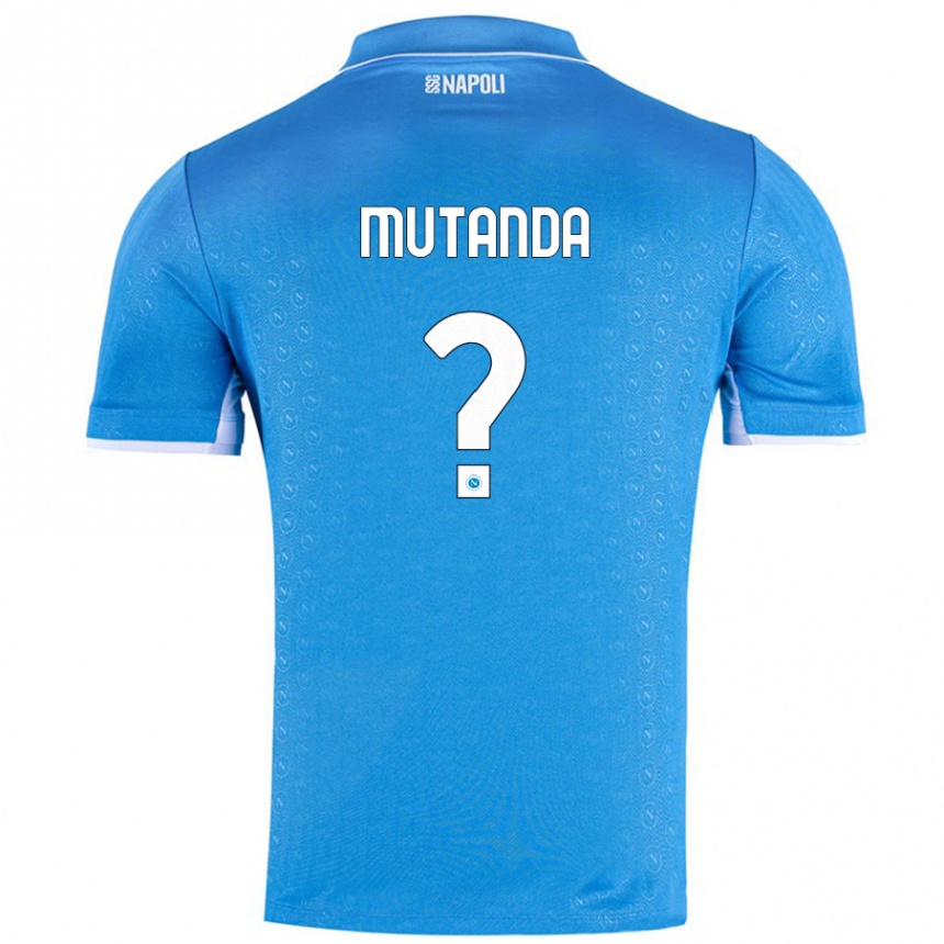 Kids Football Noah Mutanda #0 Sky Blue Home Jersey 2024/25 T-Shirt Za