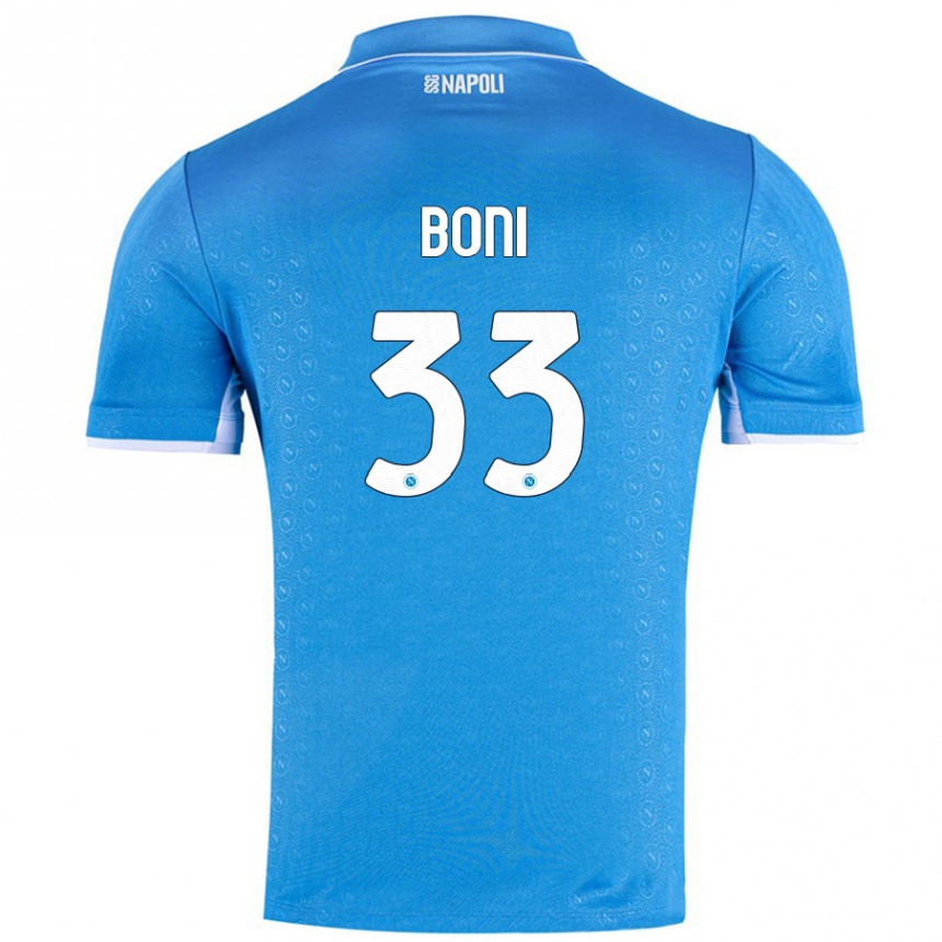 Kids Football Landry Boni #33 Sky Blue Home Jersey 2024/25 T-Shirt Za