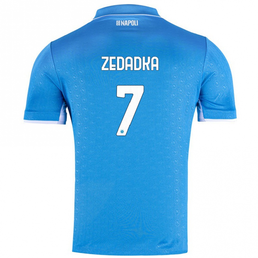 Kids Football Karim Zedadka #7 Sky Blue Home Jersey 2024/25 T-Shirt Za