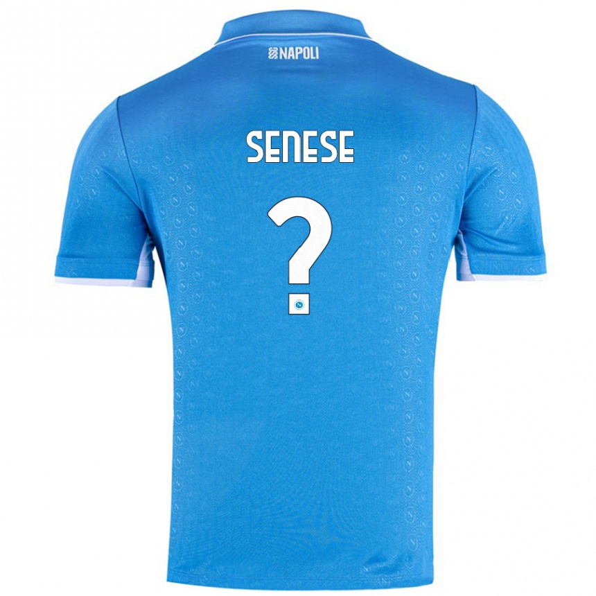 Kids Football Alberto Senese #0 Sky Blue Home Jersey 2024/25 T-Shirt Za