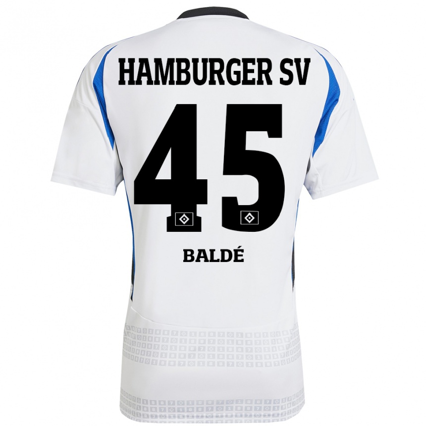 Kids Football Fabio Baldé #45 White Blue Home Jersey 2024/25 T-Shirt Za