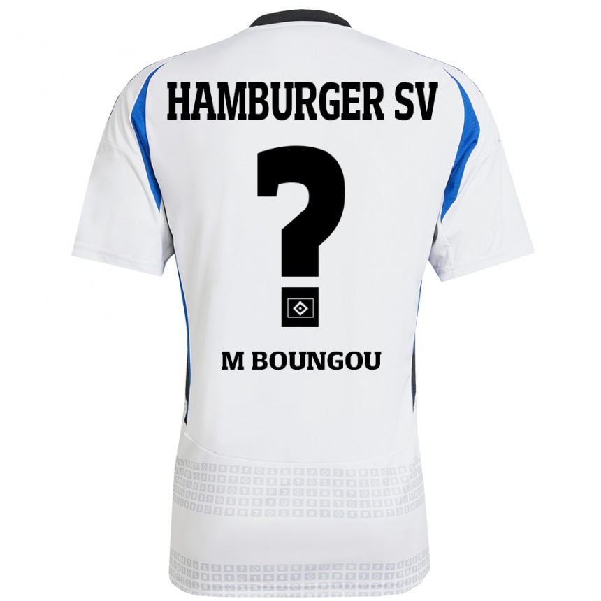 Kids Football Edmond Loubongo-M'boungou #0 White Blue Home Jersey 2024/25 T-Shirt Za