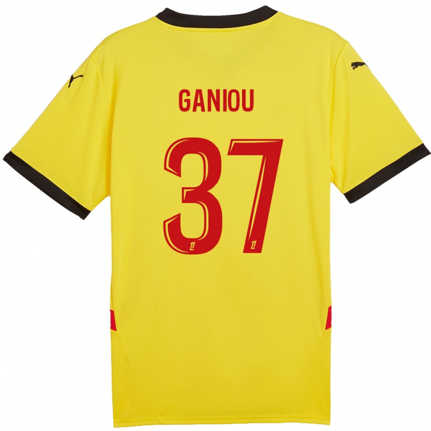 Kids Football Ismaëlo Ganiou #37 Yellow Red Home Jersey 2024/25 T-Shirt Za