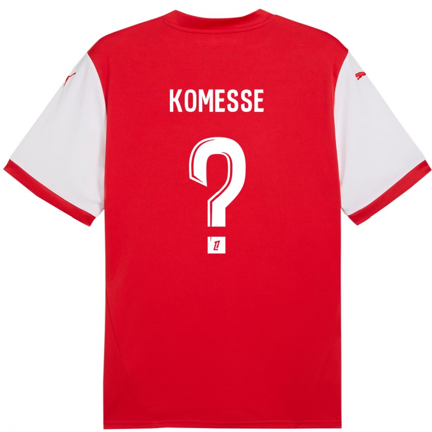 Kids Football Josias Sabone Komesse #0 Red White Home Jersey 2024/25 T-Shirt Za