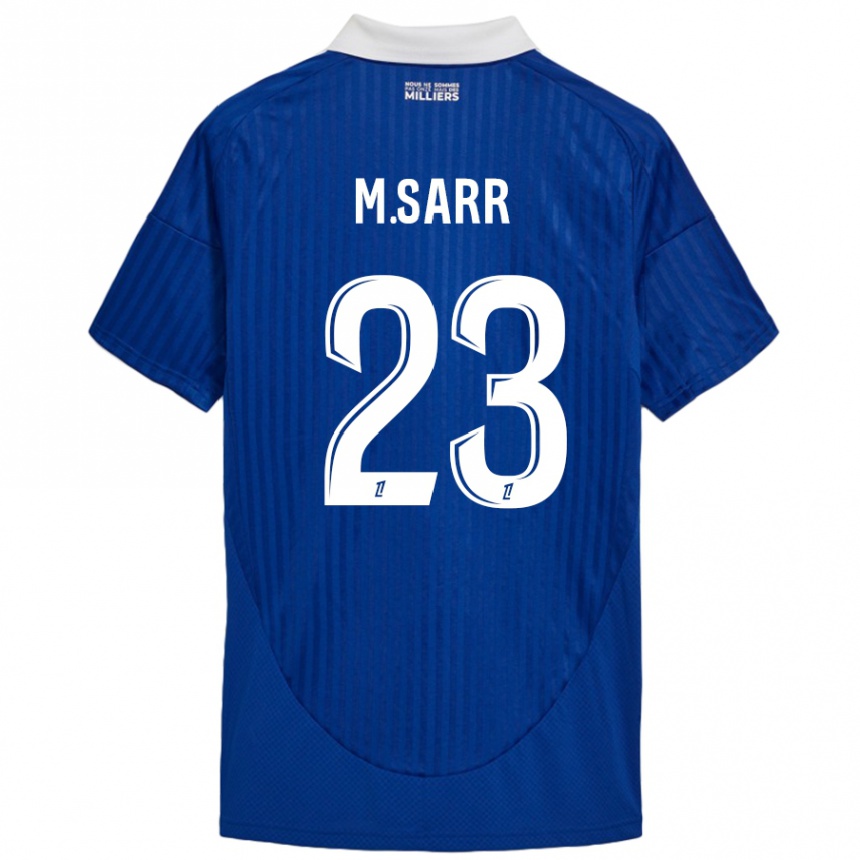 Kids Football Mamadou Sarr #23 Blue White Home Jersey 2024/25 T-Shirt Za