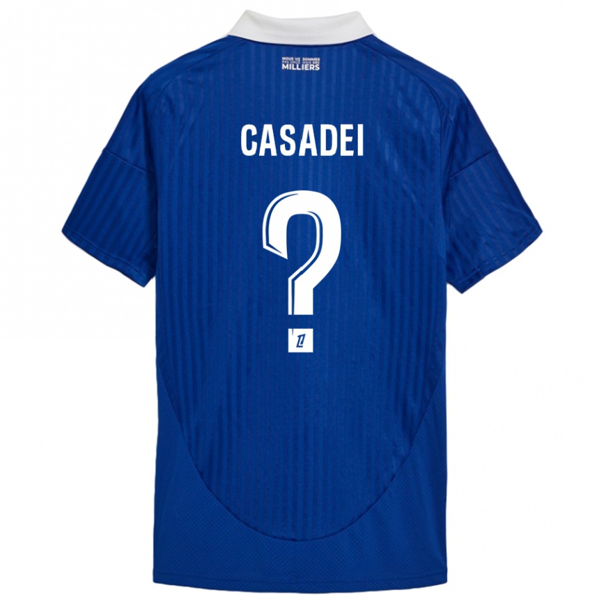 Kids Football Alexis Casadei #0 Blue White Home Jersey 2024/25 T-Shirt Za