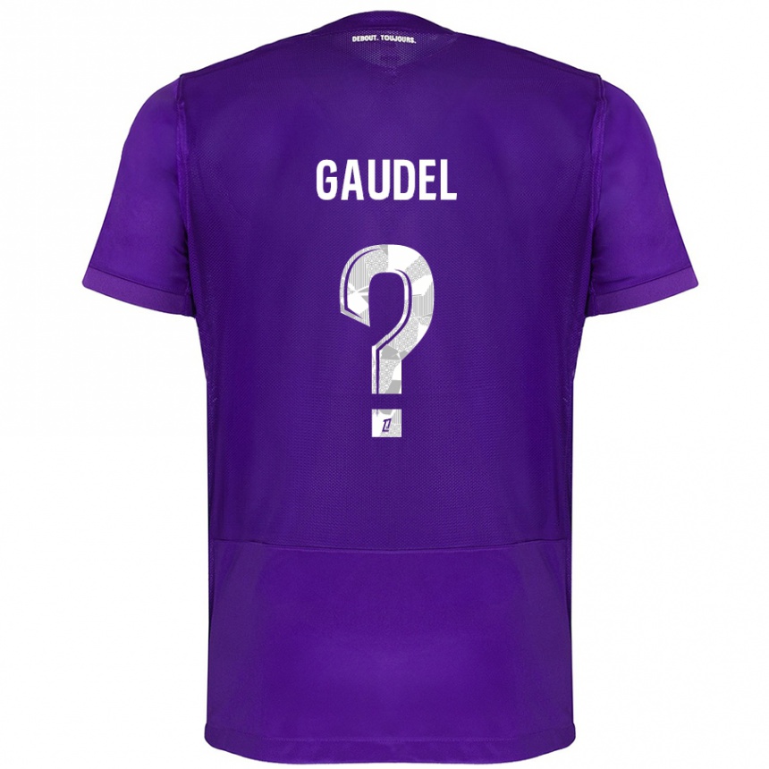 Kids Football Raphaël Gaudel #0 Purple White Home Jersey 2024/25 T-Shirt Za